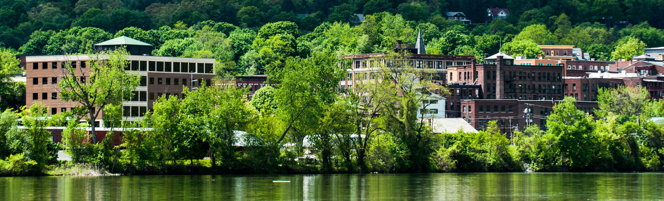 photo of downtown brattleboro vermont on the river