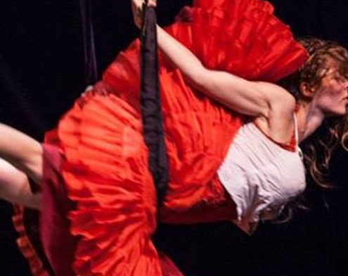 hayley brown on aerial trapeze