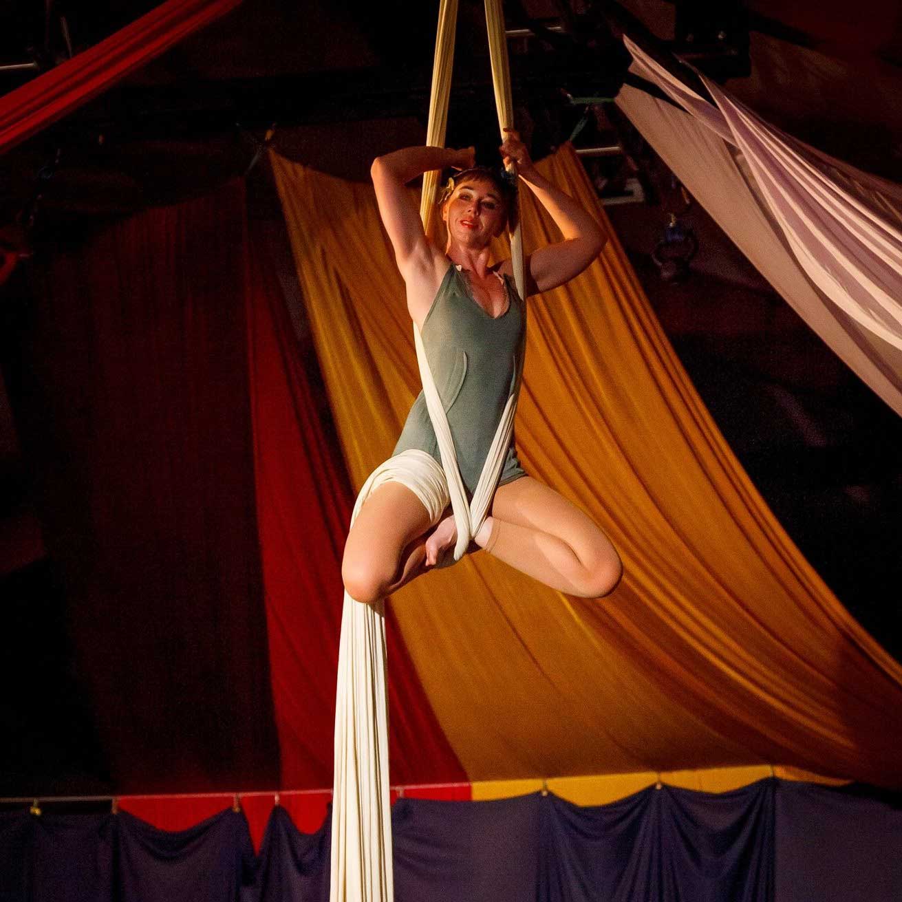 chelsea barrett on aerial silk